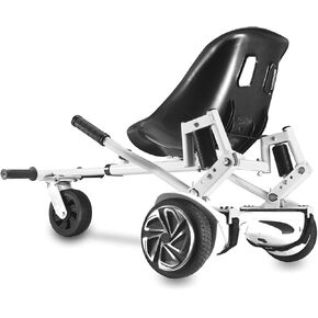 ملحق Hishine Hoverboard Go-Kart مع ممتصات صدمات مزدوجة وعجلة للطرق الوعرة مقاس 6 بوصات، سعة 265 رطلًا، طول 26 بوصة - 34.5 بوصة قابل للتعديل للأطفال والكبار، يناسب ألواح الحوامات مقاس 6.5 بوصات و8 بوصات و10 بوصات in Kuwait