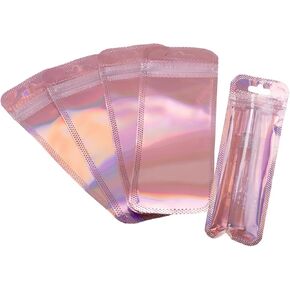 100 Pcs Reusable 5.5x15 cm(2.2x6 inch) Holographic Pen Bags, Clear Plastic Pouch Packaging Bag with Hang Hole for Small Business, Jewelry, Jewelry Brushes Craft Supplies in Saudi Arabia