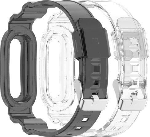 Replacement Clear Loop Compatible with Google Fitbit Air Band, TPU Waterproof Fitness Tracker Bands Adjustable Wirstband Accessories in Kuwait