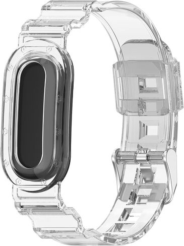 Replacement Clear Loop Compatible with Google Fitbit Air Band, TPU Waterproof Fitness Tracker Bands Adjustable Wirstband Accessories in Kuwait