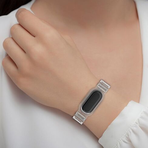 Replacement Clear Loop Compatible with Google Fitbit Air Band, TPU Waterproof Fitness Tracker Bands Adjustable Wirstband Accessories in Kuwait