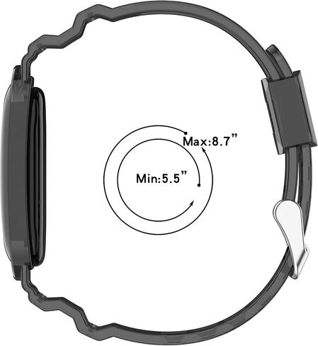 Replacement Clear Loop Compatible with Google Fitbit Air Band, TPU Waterproof Fitness Tracker Bands Adjustable Wirstband Accessories in Kuwait