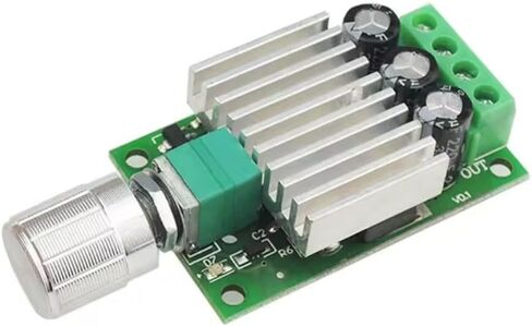 جهاز التحكم في سرعة محرك PWM DC، 12-30VDC 7A مع مقياس الجهد، مفتاح تشغيل/إيقاف مدمج، 1.97x1.26x0.75 بوصة in Saudi Arabia