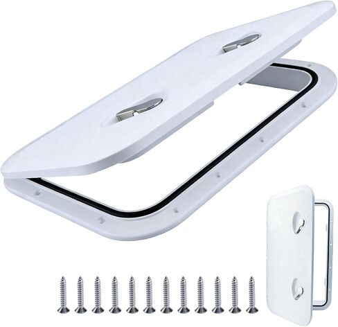 SHENGHUISS Hatch Deck Cover Lid,Marine Hatch with 316 Stainless Steel Handle Latch,Boat Deck Access Hatch & Lid with Non Slip Surface for John,Yacht,Sailboat,Bass in Kuwait