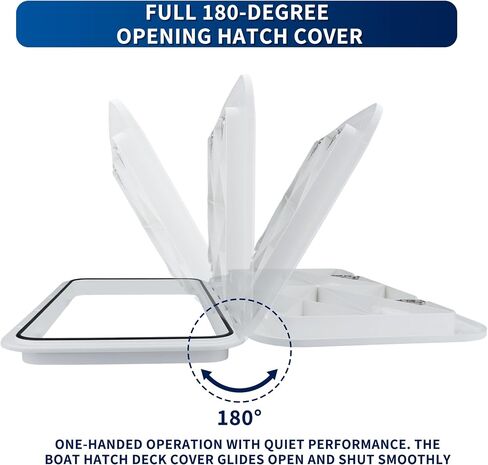 SHENGHUISS Hatch Deck Cover Lid,Marine Hatch with 316 Stainless Steel Handle Latch,Boat Deck Access Hatch & Lid with Non Slip Surface for John,Yacht,Sailboat,Bass in Kuwait
