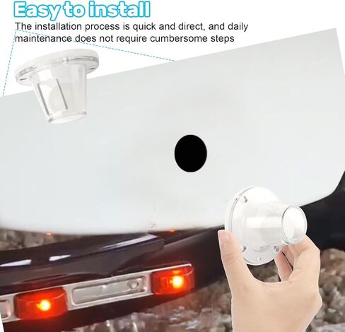 LJB Boat Scupper Drain Valve Self-Bailing Ball 2-Pack | One-Way Automatic Drain, Fits 3/4" to 1-1/2" Drain Holes in Kuwait