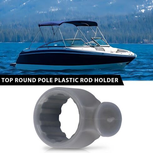 ANDPLAY Dowco Lok Bimini Top Round Pole البلاستيك حامل قضيب الأجهزة 1-1 / 16 "Flex Tube Pole Stay Fit Tracker / Tahoe Boats سنوات 2013-2026 رمادي in Kuwait