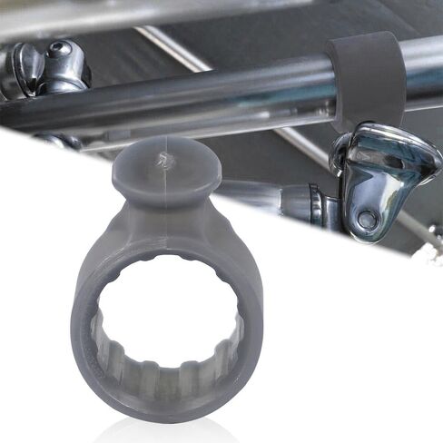 ANDPLAY Dowco Lok Bimini Top Round Pole البلاستيك حامل قضيب الأجهزة 1-1 / 16 "Flex Tube Pole Stay Fit Tracker / Tahoe Boats سنوات 2013-2026 رمادي in Kuwait