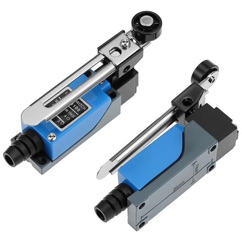 QWORK ME-8108 مفتاح حد لحظي لذراع رافعة دوارة قابل للتعديل، قطعتان جهاز توجيه مطحنة CNC NC-NO، مفتاح حد صغير للهيكل المعدني in Kuwait