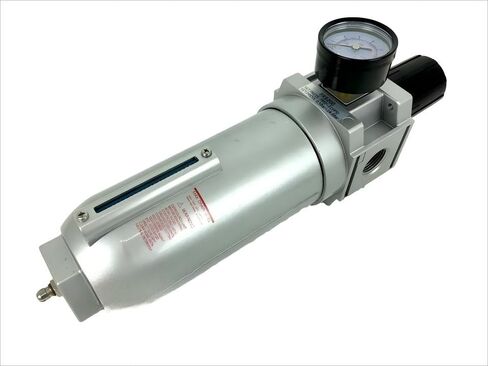 FR926N 3/4" Industrial Pressure Regulator/Particulate Filter Water Trap Manual Drain - for Compressed Air Treatment - Air Pressure Regulators Combo - 160 CFM Flow Rate, 250 PSI Max Input, 11 oz in Kuwait