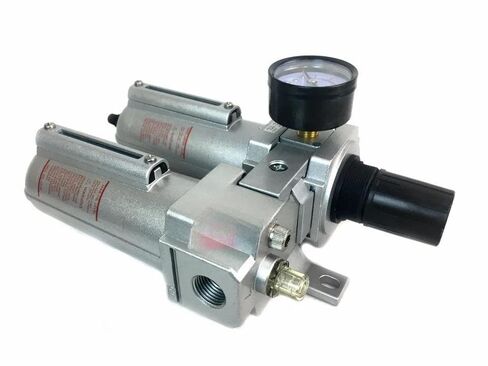FRL724NA 1/2" Air Moisture Filter Regulator Oiler Separator Lubricator Combo Auto Drain- for Compressed Air Treatment- Particulate Filter Combo- 140 CFM Flow Rate 250 PSI Input, 175 PSI Output 5.1 oz in Kuwait