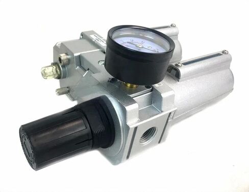 FRL724NA 1/2" Air Moisture Filter Regulator Oiler Separator Lubricator Combo Auto Drain- for Compressed Air Treatment- Particulate Filter Combo- 140 CFM Flow Rate 250 PSI Input, 175 PSI Output 5.1 oz in Kuwait