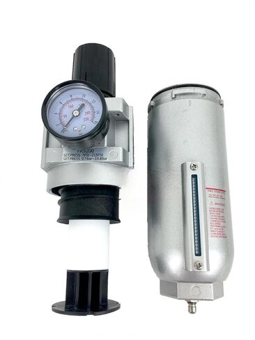 FR926A 3/4" Industrial Pressure Regulator Auto Drain - for Air Pressure Regulators Replacement - Particulate Filter Water Trap- 250PSI Max Input, 215PSI Max Output, 160CFM Flow Rate, 11oz Metal Bowl in Kuwait