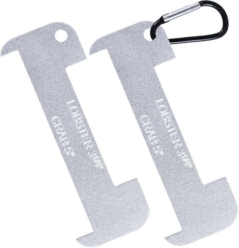 2 PCS Aluminum Lobster and Blue Crab Gauge, Lobster 3-1/4" and Crab 5" | Measuring Tool for California, Maine, MA, NH, RI, CT, MP, AL, FL, GA, MD, VA, NC, SC, LA, TX and Canada in Kuwait