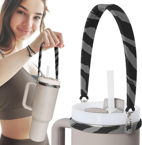 Pilotfish Water Bottle Strap - Heavy Duty Silicone Handle for Bottles with Removable Clips | Fits Most Bottle Sizes, Dishwasher Safe in Kuwait