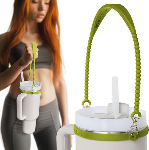 Pilotfish Water Bottle Strap - Heavy Duty Silicone Handle for Bottles with Removable Clips | Fits Most Bottle Sizes, Dishwasher Safe in Kuwait