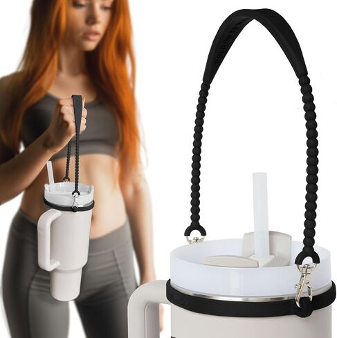 Pilotfish Water Bottle Strap - Heavy Duty Silicone Handle for Bottles with Removable Clips | Fits Most Bottle Sizes, Dishwasher Safe in Kuwait
