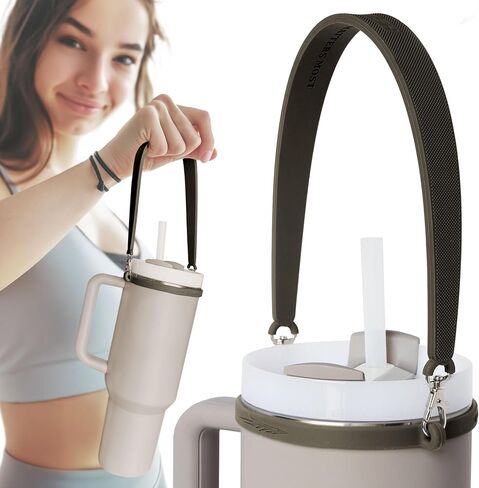 Pilotfish Water Bottle Strap - Heavy Duty Silicone Handle for Bottles with Removable Clips | Fits Most Bottle Sizes, Dishwasher Safe in Kuwait