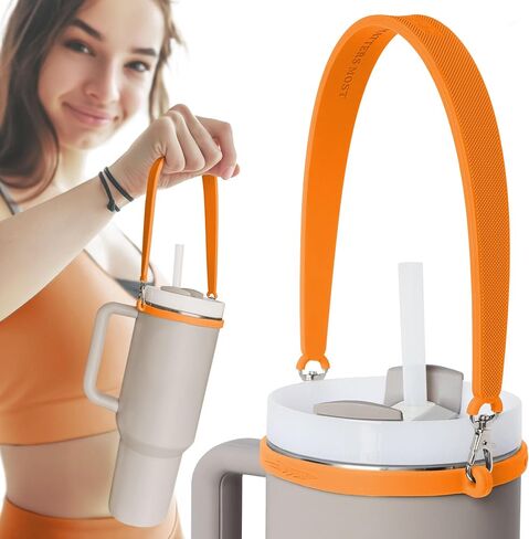 Pilotfish Water Bottle Strap - Heavy Duty Silicone Handle for Bottles with Removable Clips | Fits Most Bottle Sizes, Dishwasher Safe in Kuwait