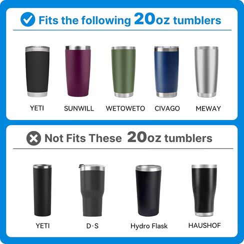 Tumbler Handle for 20 oz Yeti Rambler, Anti Slip Travel Mug Grip Cup Holder for 20oz Yeti, Ozark Trail, Sumwill, Sic and More Tumblers(Black 2 Pcs) in Kuwait