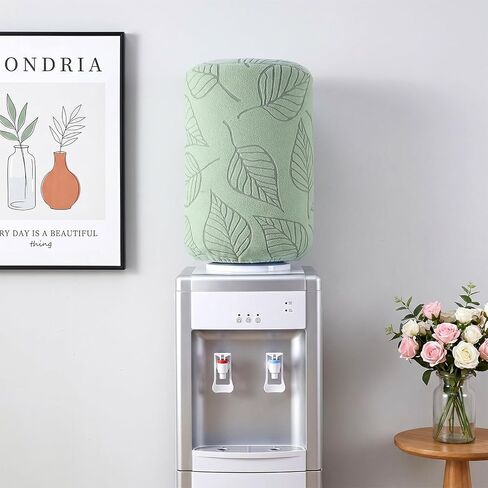 5 Gallon Water Dispenser Barrel Dust Cover, Elastic Water Bottle Cover Decor Protector Sleeve Stretchable Polyester Fabric Bucket Covers for Home Office Use (Green) in Kuwait