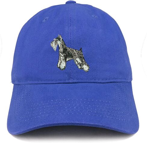 Trendy Apparel Shop Miniature Schnauzer Dog Embroidered Soft Cotton Dad Hat in Kuwait