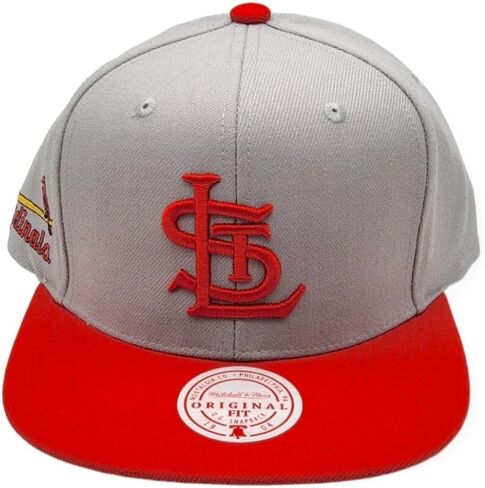 Mitchell & Ness St. Louis Cardinals Cooperstown MLB Away Snapback Hat Cap, Gray in Kuwait