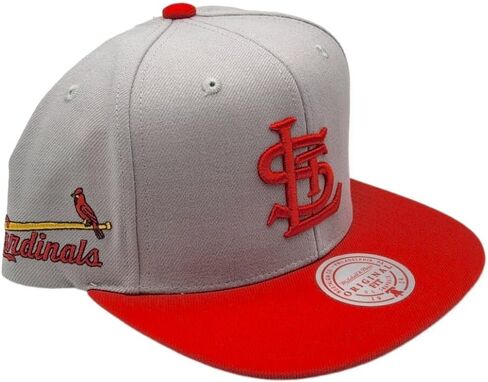 Mitchell & Ness St. Louis Cardinals Cooperstown MLB Away Snapback Hat Cap, Gray in Kuwait