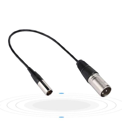 Mini XLR 3PIN Male to XLR 3PIN Male Audio Cable, Transfering Camera Microphone Interface with 30cm Length for Cameras, SLR Cameras, Photography Equipment in Kuwait