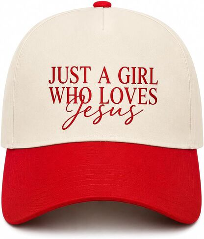 قبعات JUSTS A Girls Who Loves Jesus للنساء الجمالية المغسولة المتعثرة in Kuwait