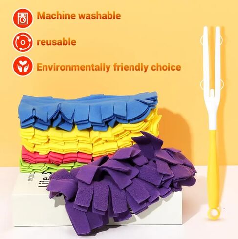 Reusable Duster Refill Compatible with Swiffer - 5 Pack 360° Electrostatic Duster Refills with Handle - Heavy Duty Dusters Refills for Dust, Hair, Furniture, Blinds & Ceiling Fans in Kuwait