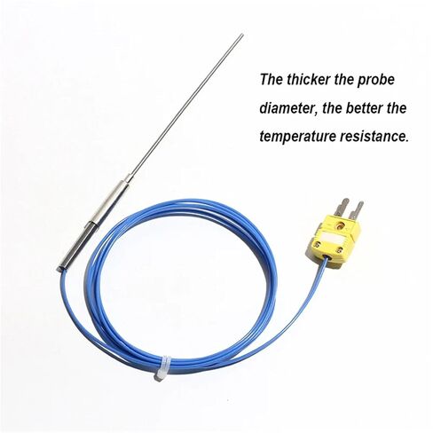 1PC 1M Thermocouple Wire Type K WRNK-191 Armored Temperature Sensor with Flexible Temperature Probe Dia=1mm-8mm L=50-300mm | Probe 4x200mm in Saudi Arabia