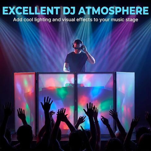 شاشة غطاء للحدث المحمولة بحامل DJ، 4 لوحات عرض بإطار معدني أسود قابلة للفصل | حامل لوحة سكريم لعرض جهاز عرض ضوئي مقاس 84.6 × 47.2 بوصة مع حقيبة حمل للحفلات والعروض والتجمعات in Kuwait