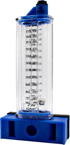 Rola-Chem 570381-S Flowmeter for 4 in. PVC Pipe, Horizontal Installation (Side Mount), 175–500 GPM, 4" PVC/Galv Pipe — Accurate Flow Rate Measurement for Swimming Pools in Kuwait