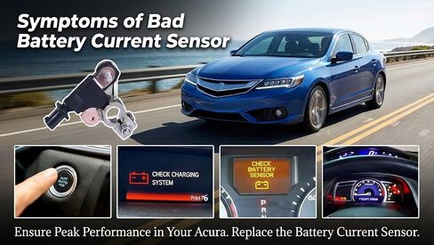مستشعر تيار البطارية JOLINO 38920-TR0-A02 مع موصل ضفيرة، استبدال المستشعر لـ 2012-2015 Honda Civic، 2012-2016 Honda CR-V، 2013-2021 Acura ILX، 2013-2018 Acura RDX - OEM 38920-TR0-A01/02 in Kuwait