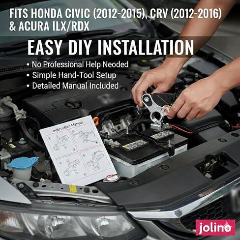 مستشعر تيار البطارية JOLINO 38920-TR0-A02 مع موصل ضفيرة، استبدال المستشعر لـ 2012-2015 Honda Civic، 2012-2016 Honda CR-V، 2013-2021 Acura ILX، 2013-2018 Acura RDX - OEM 38920-TR0-A01/02 in Kuwait
