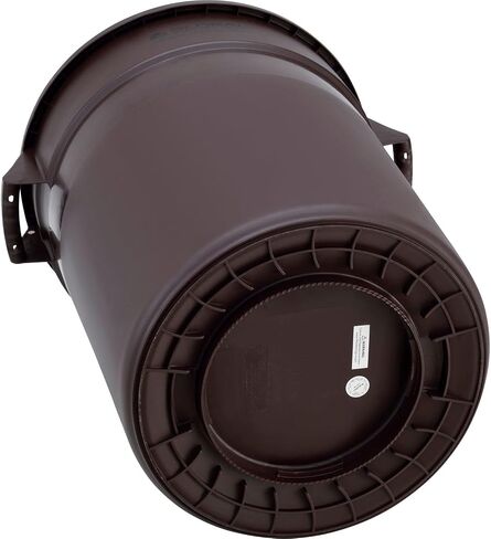 Global Industrial Commercial Round Trash Can, 32 Gallon Capacity, Brown in Kuwait