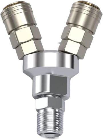 Quick Connector C Self-locking Round Two/Tee; Two-way Female+Stainless 2 to 4 Adapter | Twoway + to in Kuwait