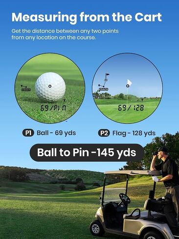 ACEGMET Golf Rangefinder with Ball to Pin & Slope - 1300 Yards Laser Range Finder, Hybrid-pwr Rechargeable, 0.1s Flag Pin Locking Vibration, 7X Magnification, Red & Black Display, Magnet 2025 in Kuwait