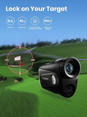 ACEGMET Golf Rangefinder with Ball to Pin & Slope - 1300 Yards Laser Range Finder, Hybrid-pwr Rechargeable, 0.1s Flag Pin Locking Vibration, 7X Magnification, Red & Black Display, Magnet 2025 in Kuwait