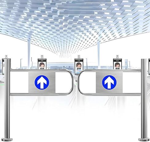 Automatic Swing Gate One-Way Door for Secure Access - Single/Double Half Waist Design, Perfect for Schools, Stores & Hospitals - 74.8" Wide, Durable & Easy to Install in Kuwait