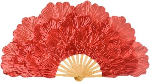 Belly Dance Fan Stage Performance Props Dancing Silk Fan Belly Dance Dancing Peony Double-sided Large Flower Petals for Dancing in Kuwait