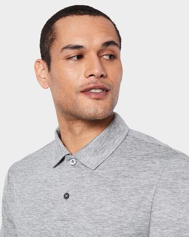 32 DEGREES Cool Men Classic Slim Fit Quick-Dry Active Golf Polo، صبغة فضاء رمادية جوية، مقاس كبير in Kuwait