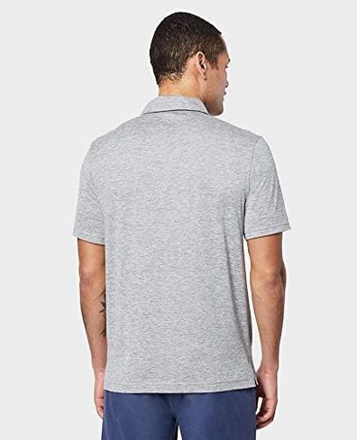 32 DEGREES Cool Men Classic Slim Fit Quick-Dry Active Golf Polo، صبغة فضاء رمادية جوية، مقاس كبير in Kuwait