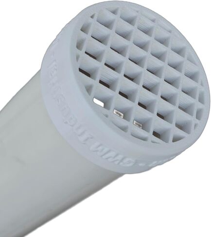 All-Plastic 3/4" PVC Pipe Termination Cap with Integral Screen, Various Mesh Options, 1.05" ID to Fit on End of Pipe, White, Vents and Drains, Critter Guard, Made in USA (1/4" Mesh) in Kuwait