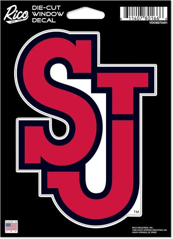 ملصق من الفينيل مقطوع بالقالب مقاس 12.7 سم × 17.78 سم من Rico Industries NCAA St. John's Red Storm - ملحقات السيارة/الشاحنة/المنزل in Kuwait