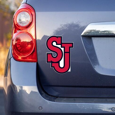 ملصق من الفينيل مقطوع بالقالب مقاس 12.7 سم × 17.78 سم من Rico Industries NCAA St. John's Red Storm - ملحقات السيارة/الشاحنة/المنزل in Kuwait
