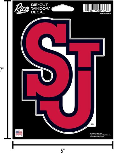 ملصق من الفينيل مقطوع بالقالب مقاس 12.7 سم × 17.78 سم من Rico Industries NCAA St. John's Red Storm - ملحقات السيارة/الشاحنة/المنزل in Kuwait