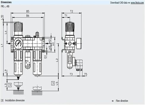 منظم فلتر بيجميني FRC-1/4-D-7-MIDI 186503 3/8 1/2 3/4 صرف آلي/يدوي ومقياس ضغط Mpa0.5-7bar(FRC3-4-D-7-MIDI-AMPA) in Saudi Arabia
