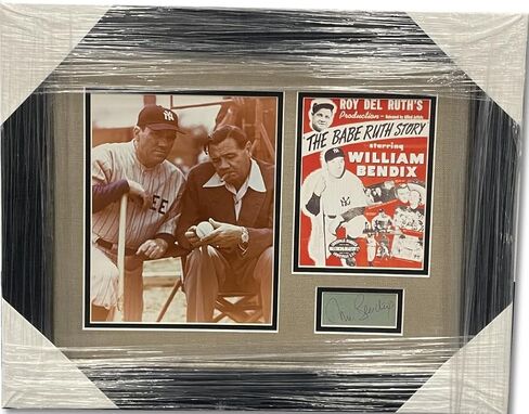 William Bendix Signed Autographed Framed Cut The Babe Ruth Story JSA AA84482 in Kuwait